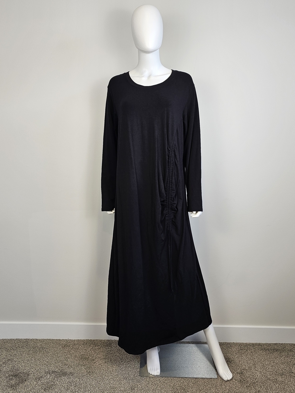 Smash + Tess Black Loose Fit Front Ruched Dress Sz 2XL